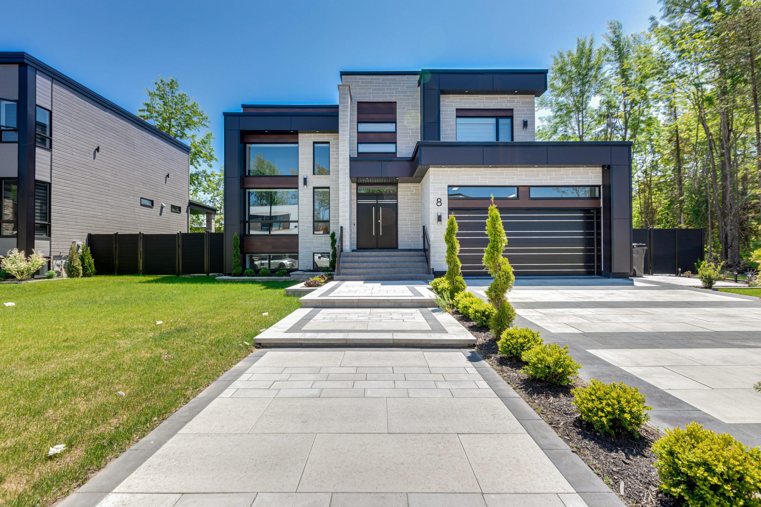 Modern Paver Driveway
