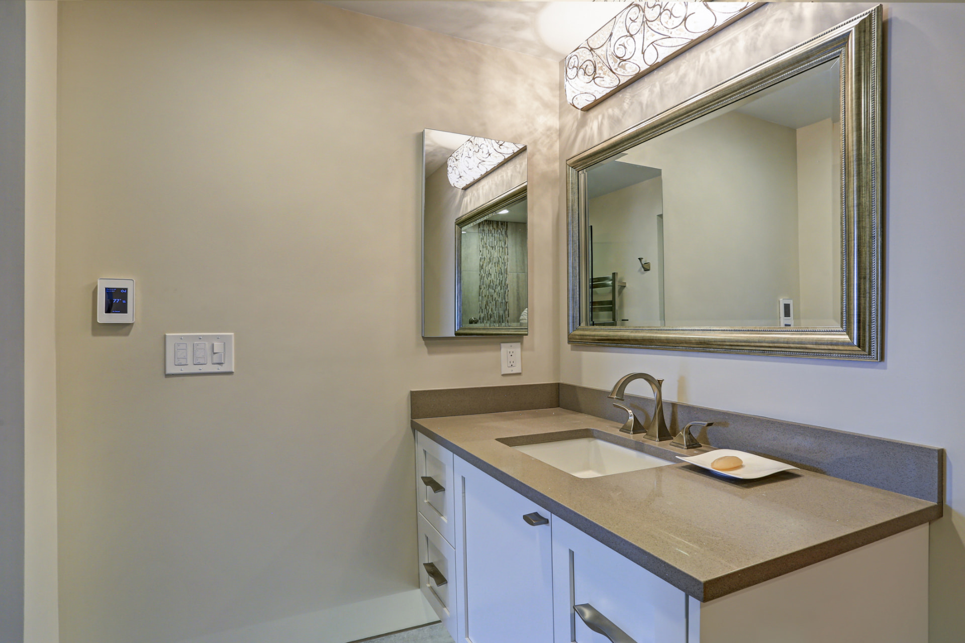 Updated bathroom vanity remodel in Miami Beach, FL