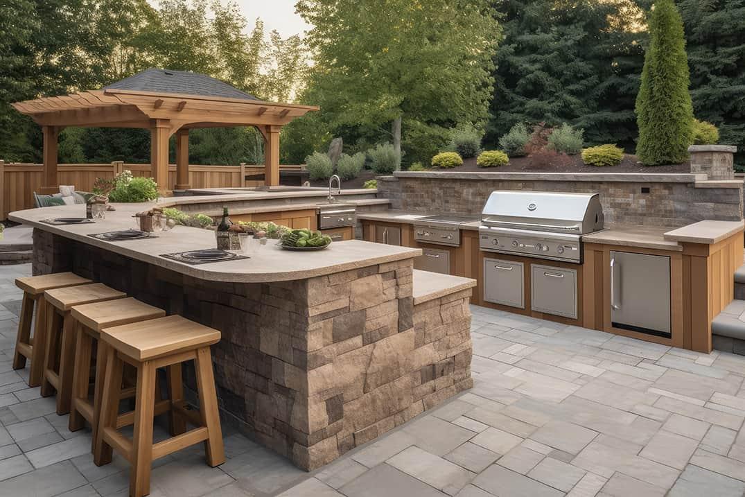 Outdoor Kitchen & Living Area